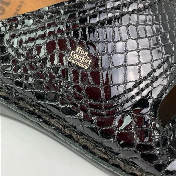 Finn Comfort Germany Sz 39 Black Preowned - Picture 6 of 8